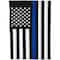 18" Blue Line Embroidered Patriotic Garden Flag